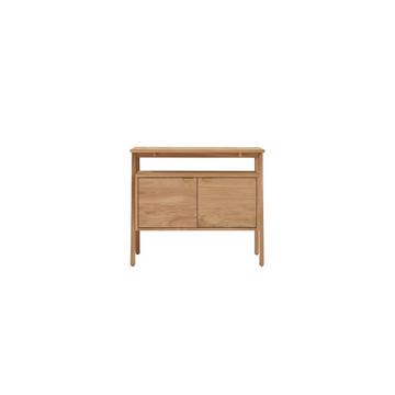 Waschtischunterschrank aus massiver Eiche 90 cm Pola