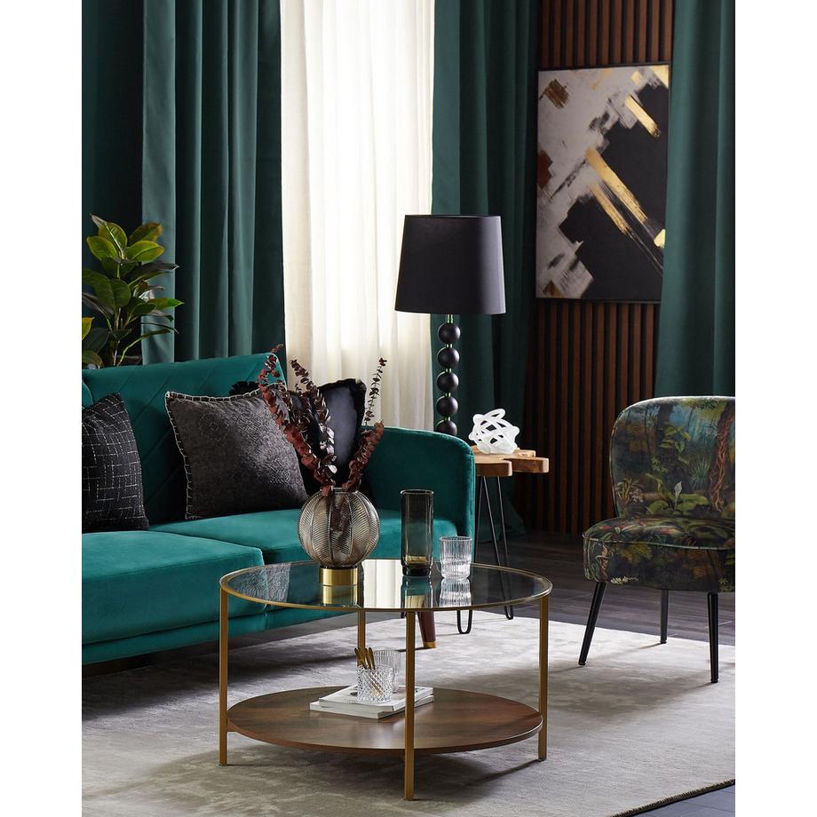 Beliani Canapé-lit en Velours Glamour SENJA  