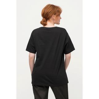 Ulla Popken  T-shirt in tradizionale stile Tracht con vestibilità classica, cuore, scollo a girocollo e mezze maniche 