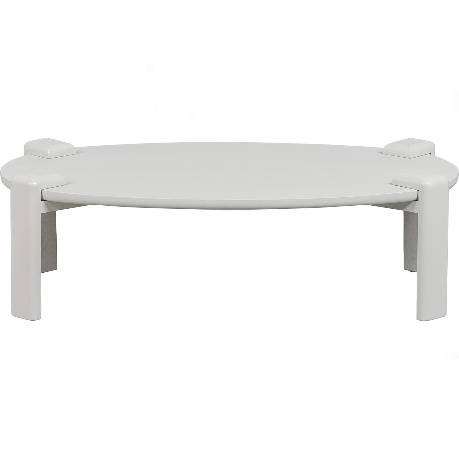 mutoni Table basse Turtle manguier brouillard blanc 100x60  