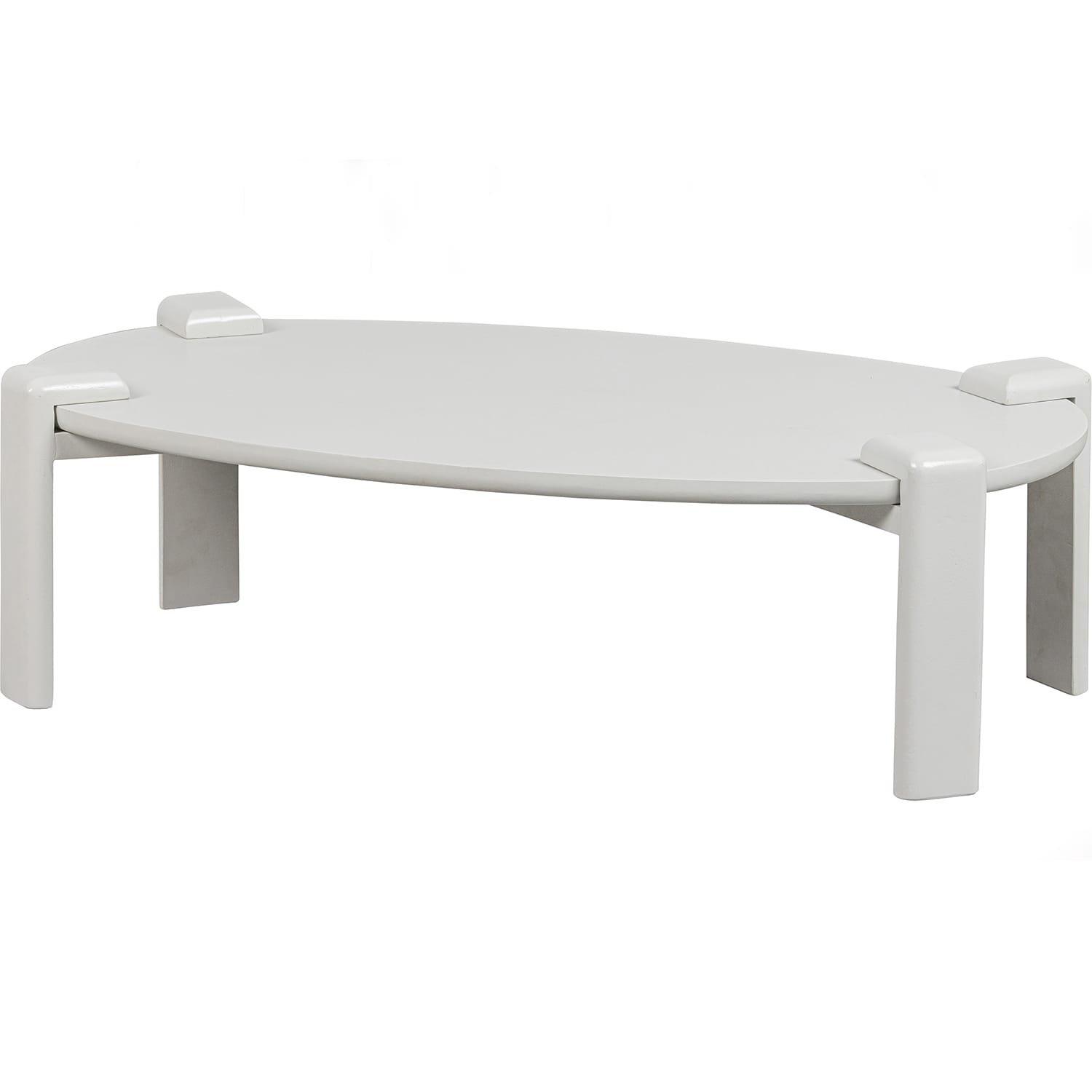 mutoni Table basse Turtle manguier brouillard blanc 100x60  