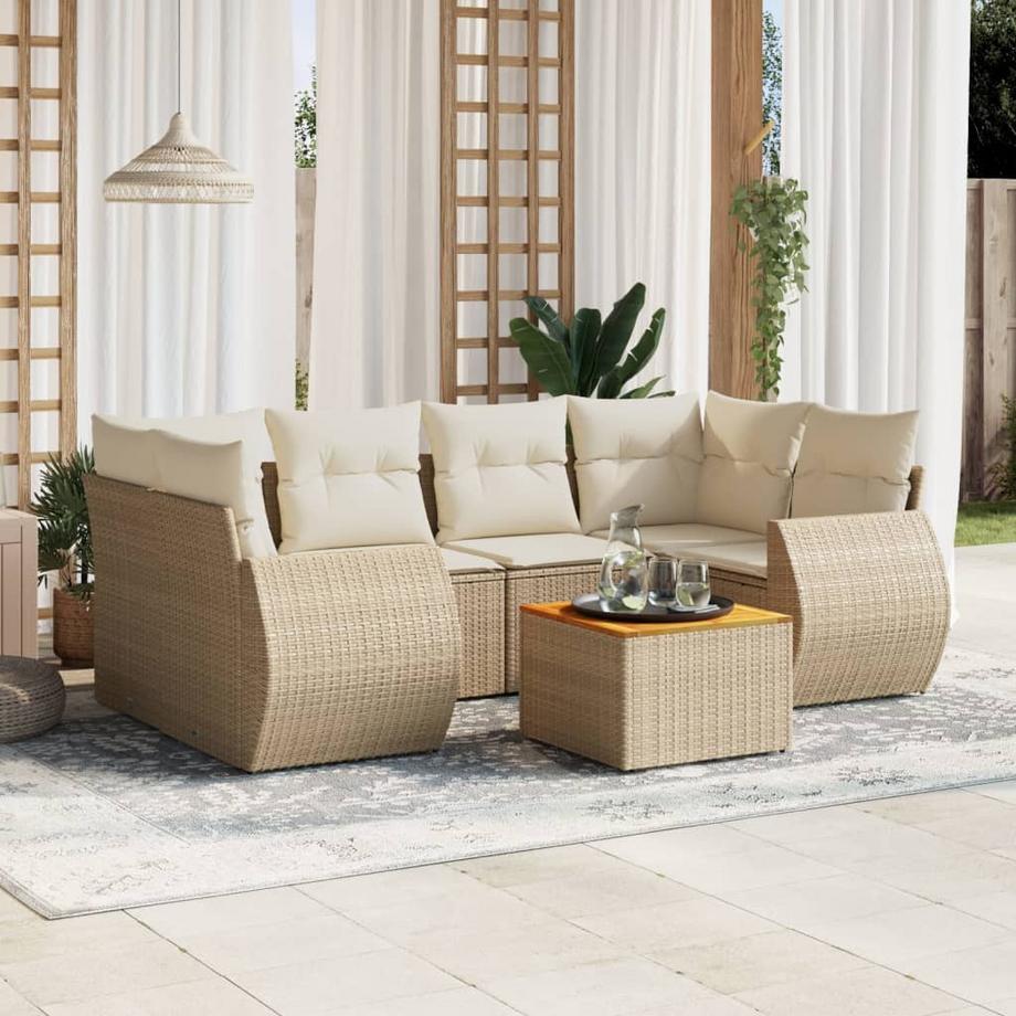 VidaXL set divano da giardino Polirattan  