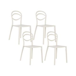 Beliani Lot de 4 chaises de jardin en Polypropylène Minimaliste COVOLO  