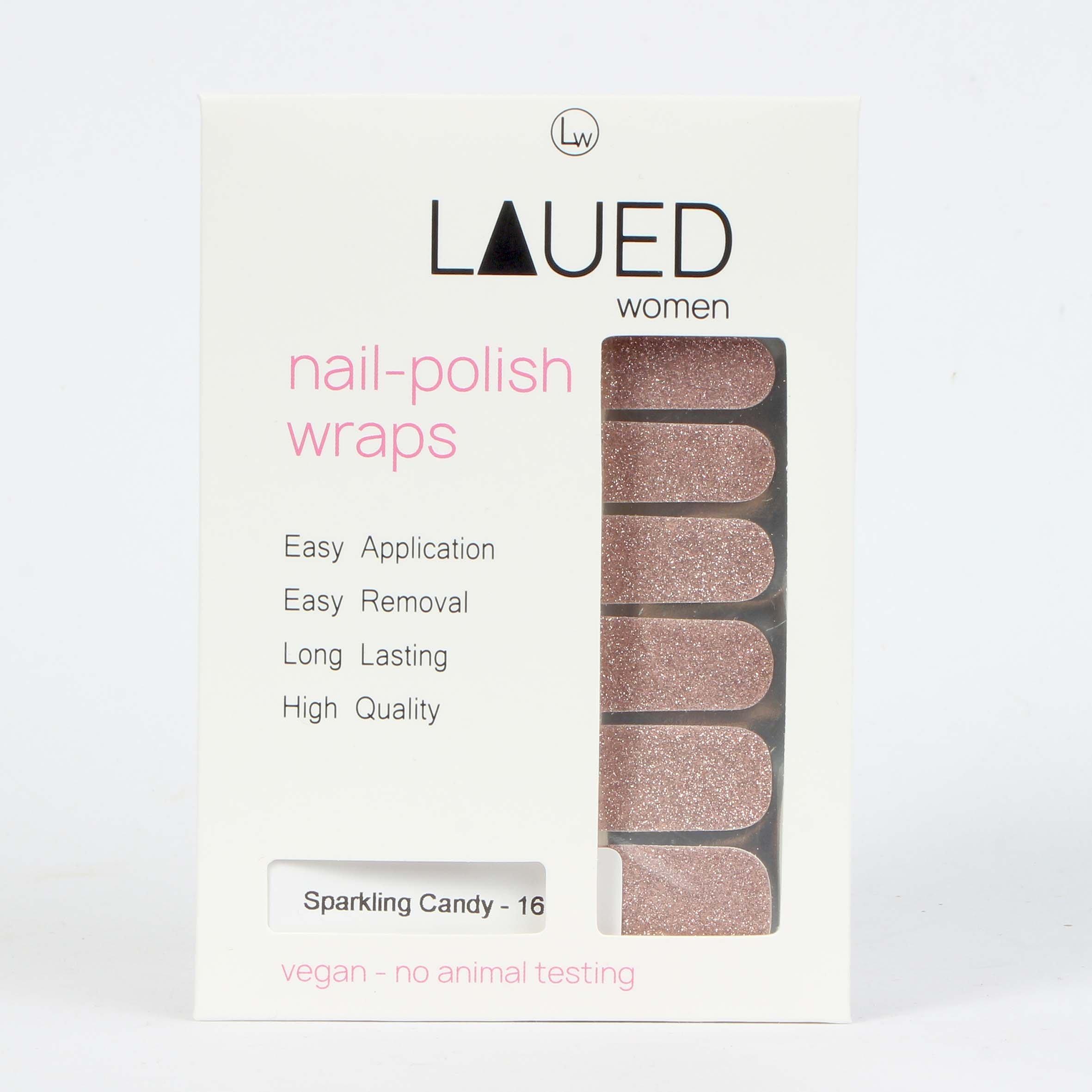 LAUED  films à ongles végétaliens solid glitter 