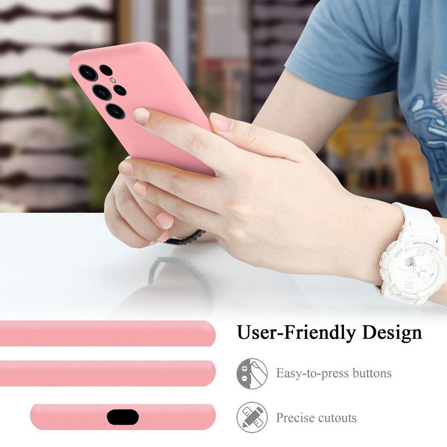 Cadorabo  Hülle für Samsung Galaxy S23 ULTRA in LIQUID PINK - Schutzhülle aus flexiblem TPU Silikon 