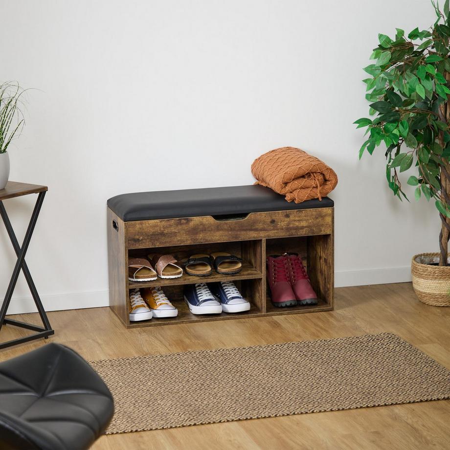 Northix Panca portascarpe con seduta e contenitore  