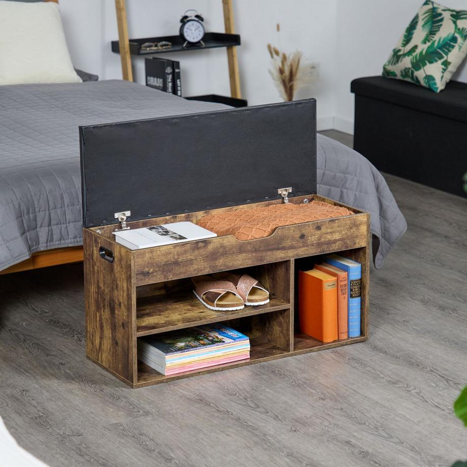 Northix Panca portascarpe con seduta e contenitore  