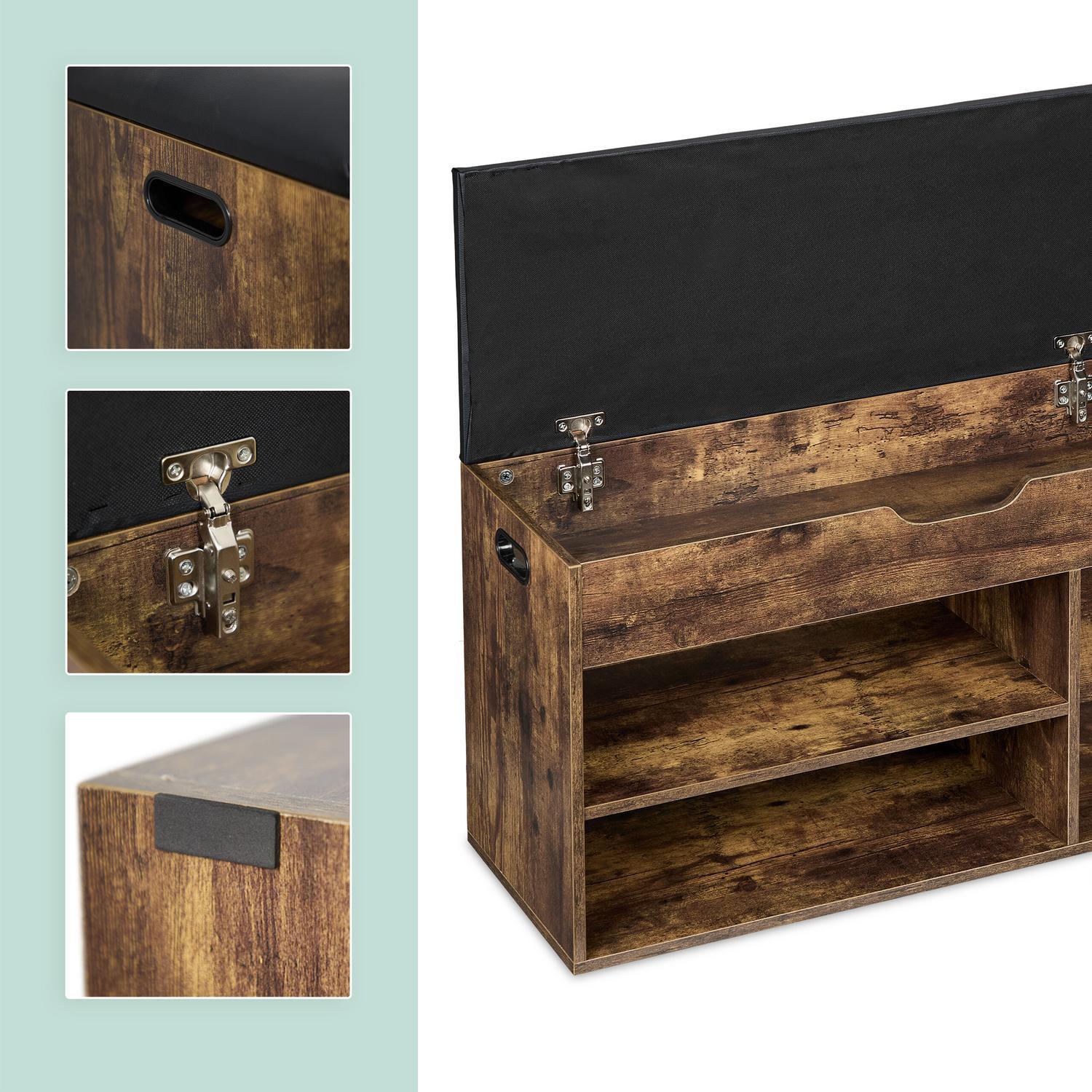 Northix Panca portascarpe con seduta e contenitore  