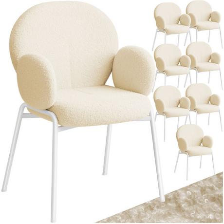 Tectake Chaise rembourrée Scandi, tissu bouclette  