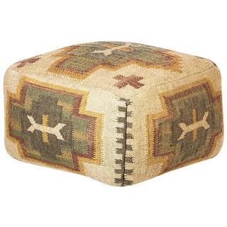 Beliani Pouf en Jute Rétro PULICAT  