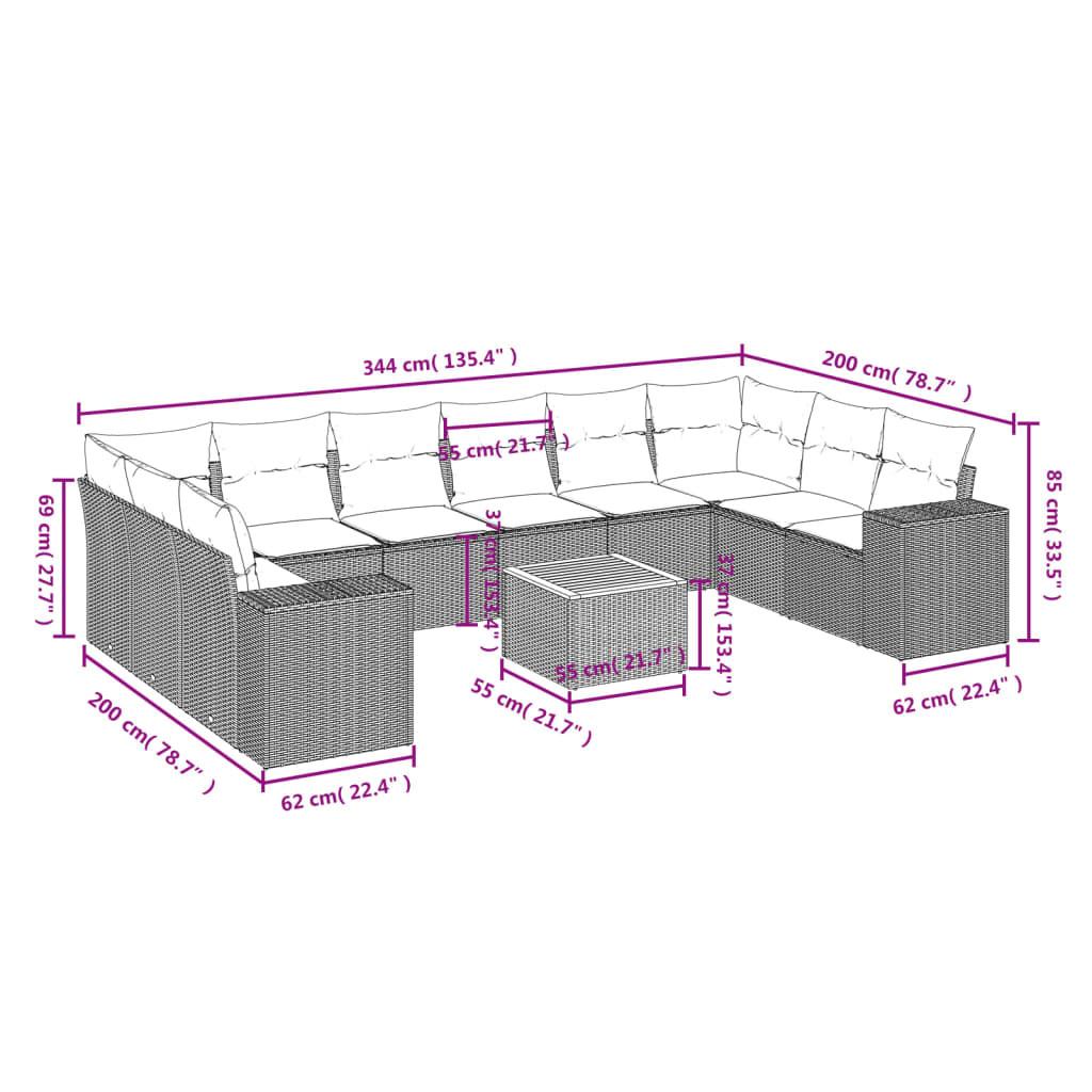 VidaXL Garten sofagarnitur poly-rattan  