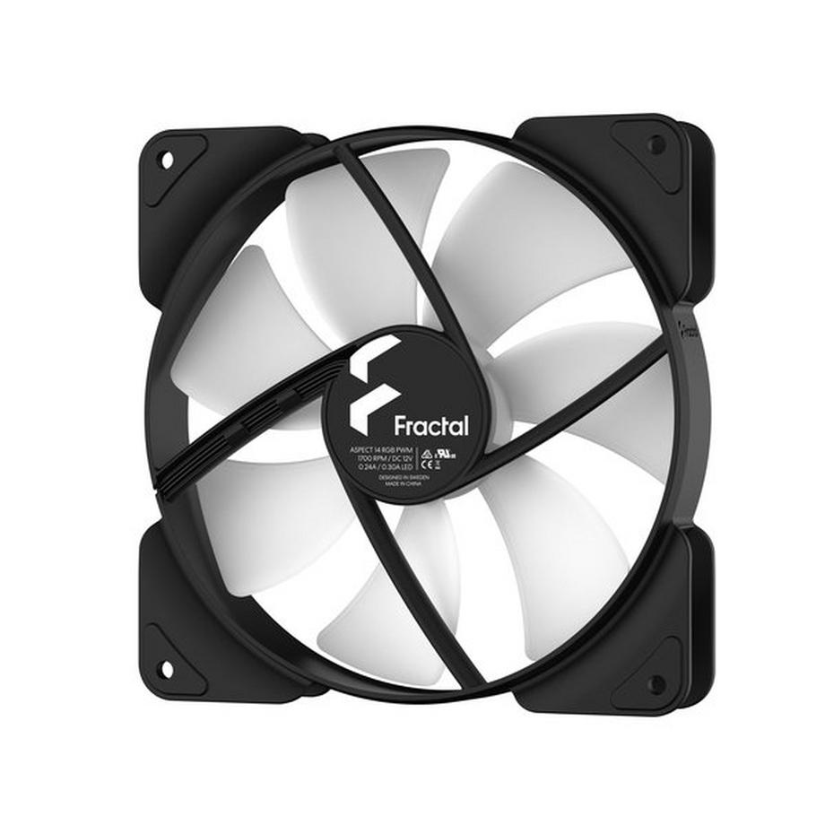 Fractal Design  Aspect 14 RGB PWM Computergehäuse Ventilator 14 cm Schwarz 3 Stück(e) 