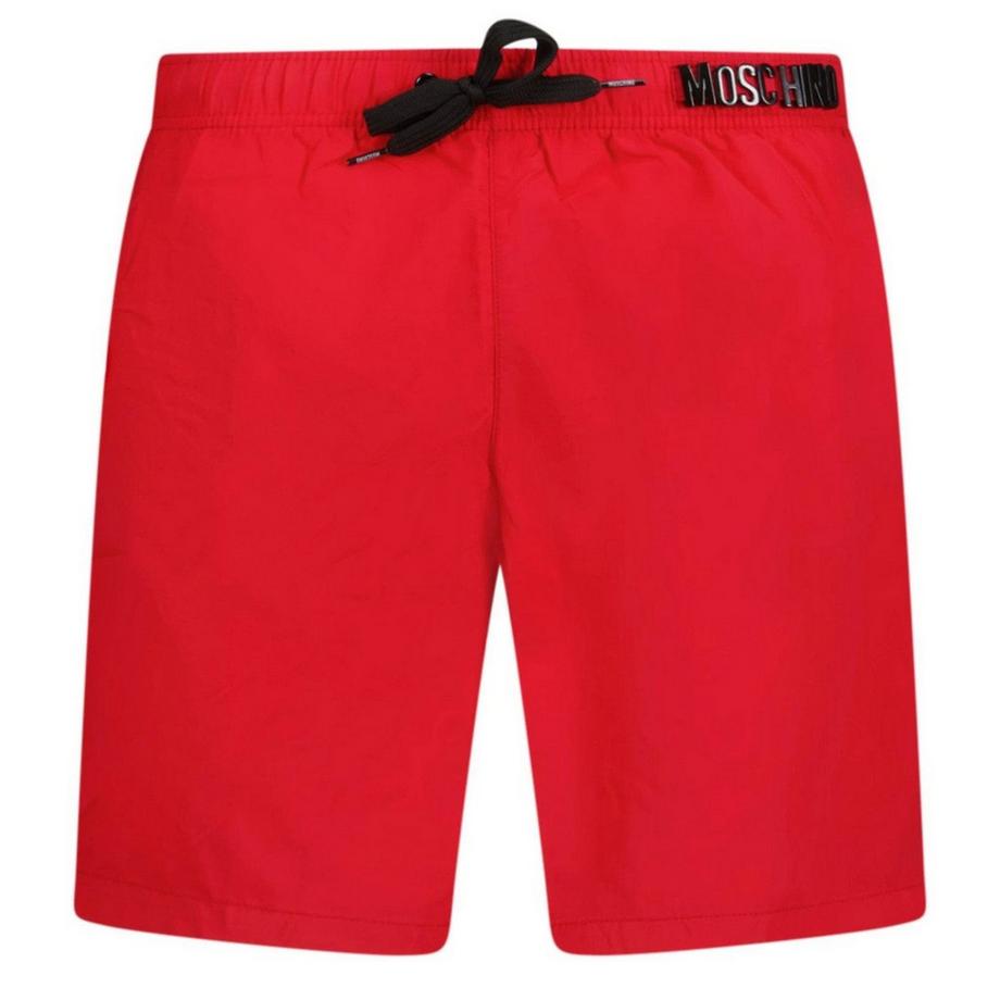 MOSCHINO Badeshorts mit Metallic Logo  