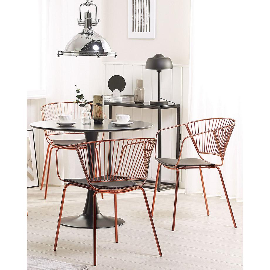 Beliani Set di 2 sedie da pranzo en Acciaio Industriale RIGBY  