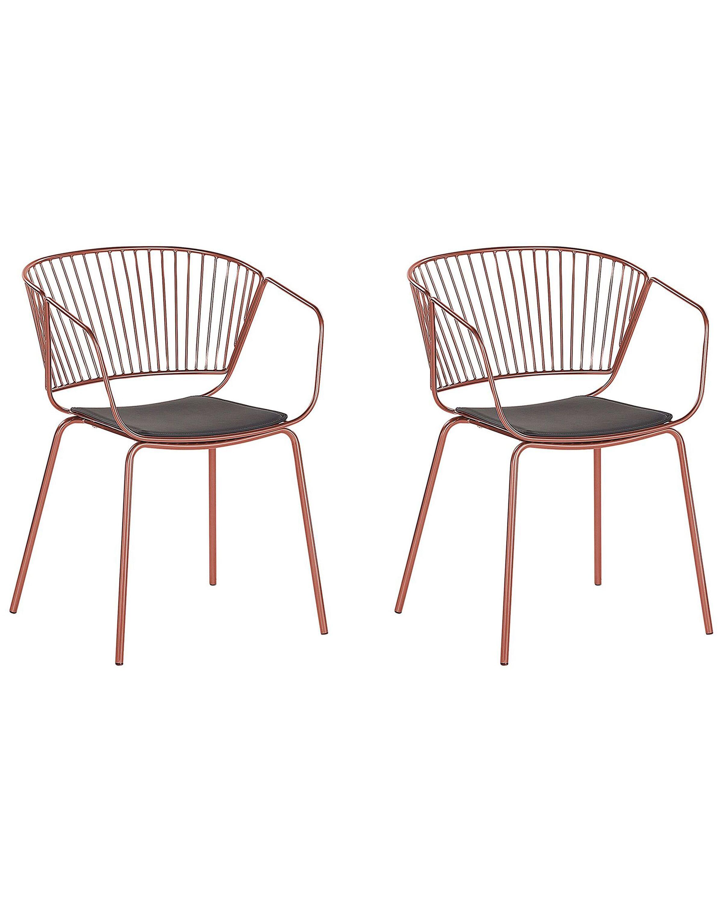 Beliani Lot de 2 chaises en Acier Moderne RIGBY  