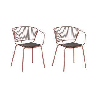 Beliani Lot de 2 chaises en Acier Moderne RIGBY  