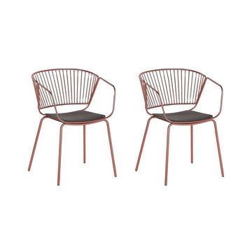 Lot de 2 chaises en Acier Moderne RIGBY