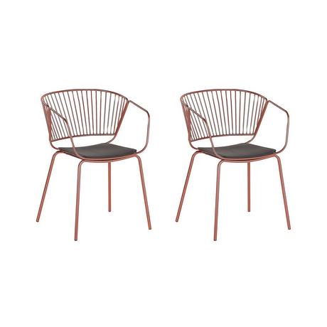 Beliani Lot de 2 chaises en Acier Moderne RIGBY  