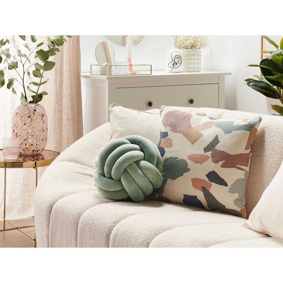 Beliani Coussin en Velours  MALNI  