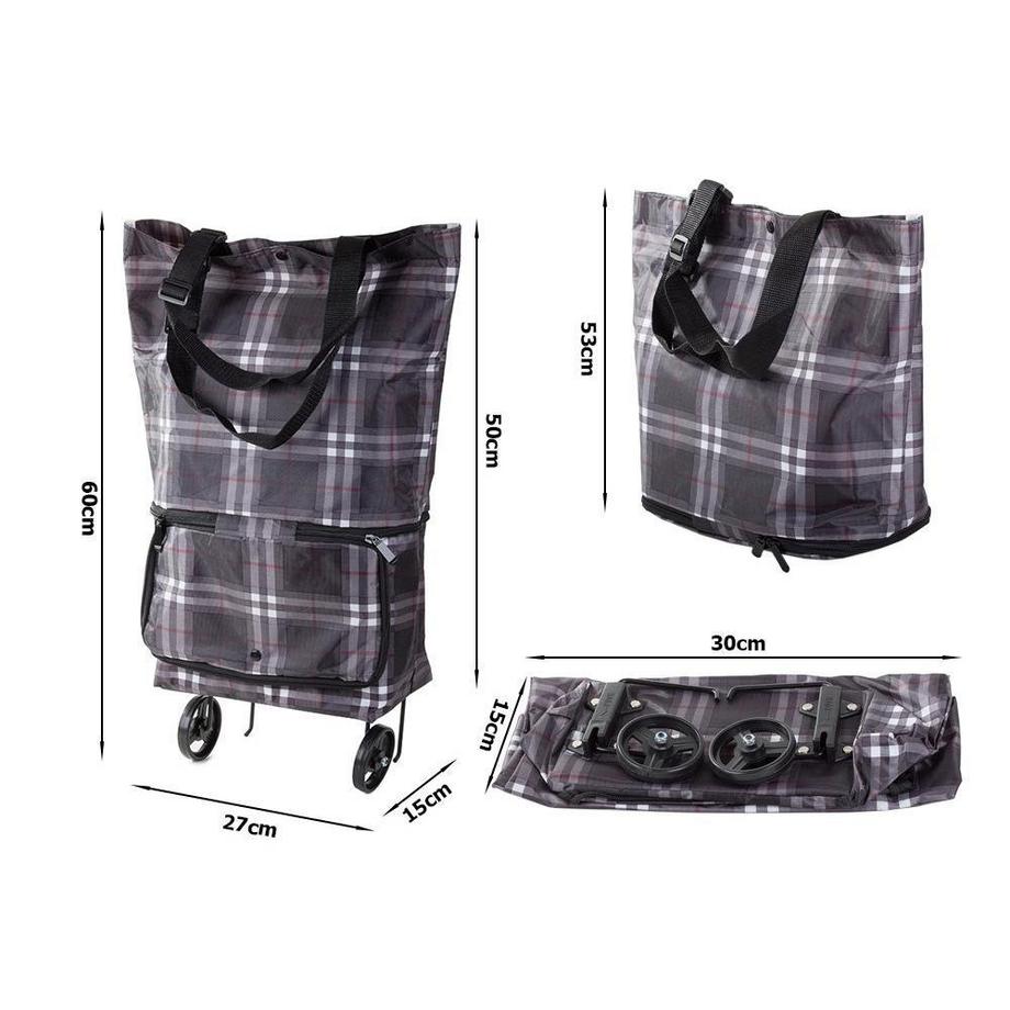 eStore  Einkaufstasche mit Rollen - Faltbar - Verschiedene Farben 