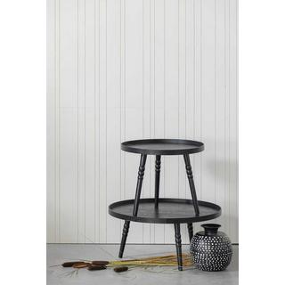 mutoni Table d&#039;appoint Ponto bois noir rond D75  