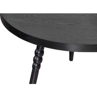 mutoni Table d&#039;appoint Ponto bois noir rond D75  