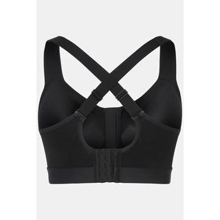 Ulla Popken  Reggiseno sportivo senza ferretto con zip e spalline incrociate 