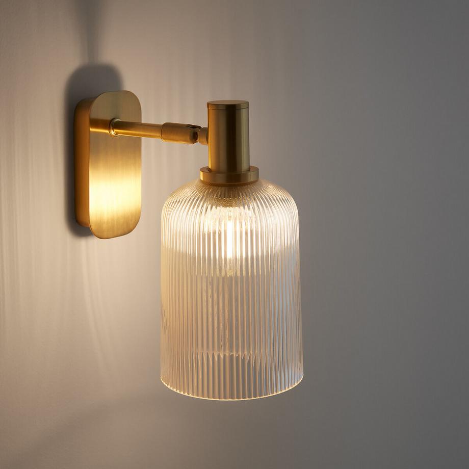 La Redoute Intérieurs Applique articulable en verre strié  