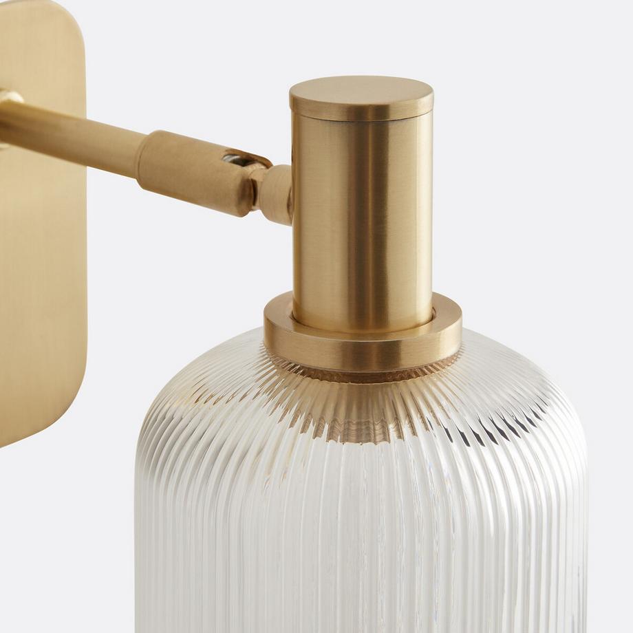 La Redoute Intérieurs Applique articulable en verre strié  