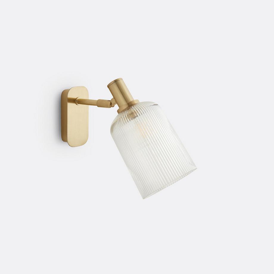 La Redoute Intérieurs Applique articulable en verre strié  