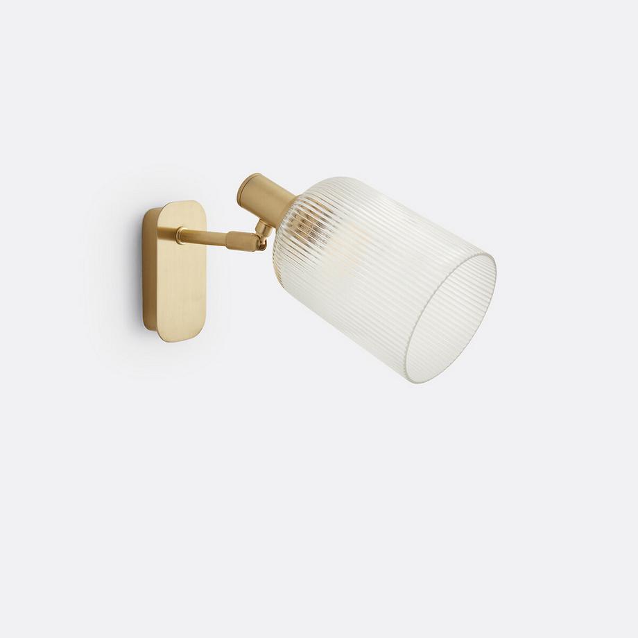 La Redoute Intérieurs Applique articulable en verre strié  