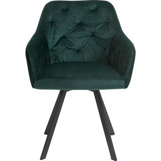 mutoni Fauteuil avec fonction pivotante en velours vert sapin  