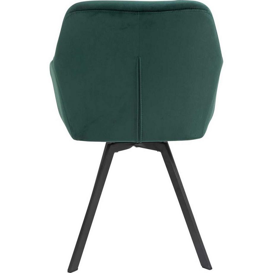 mutoni Fauteuil pivotant velours vert sapin  