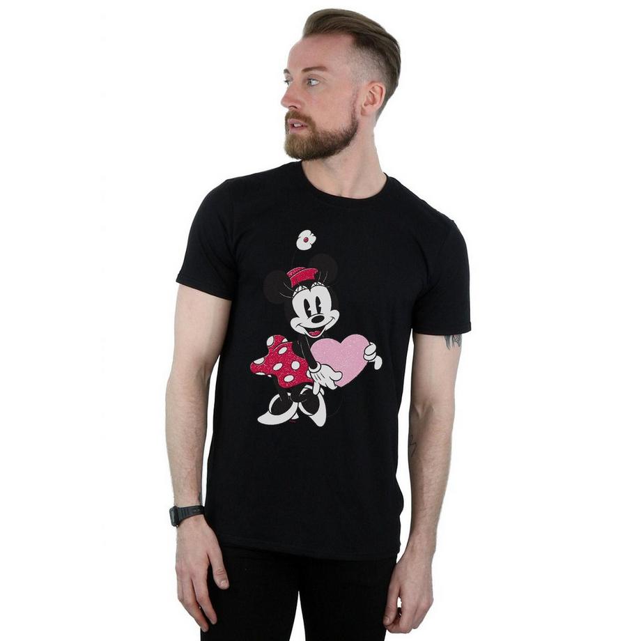Disney Minnie Mouse Cuore Stampa T-Shirt  
