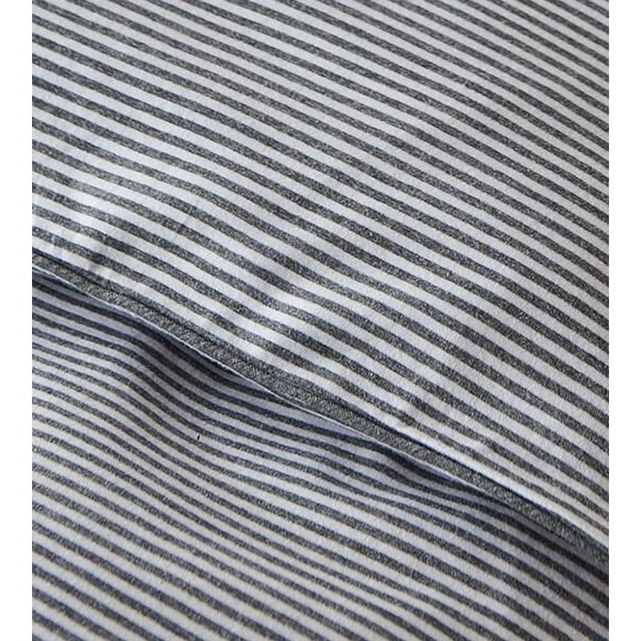 Living Home Melange Jersey Rayé Housse de Couette  