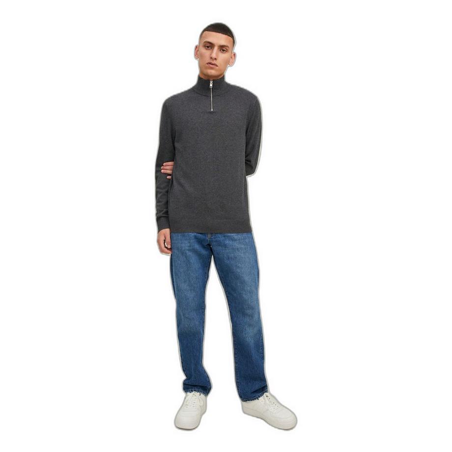 JACK & JONES Emil Maglione Lavorato a Maglia con Mezza Zip  