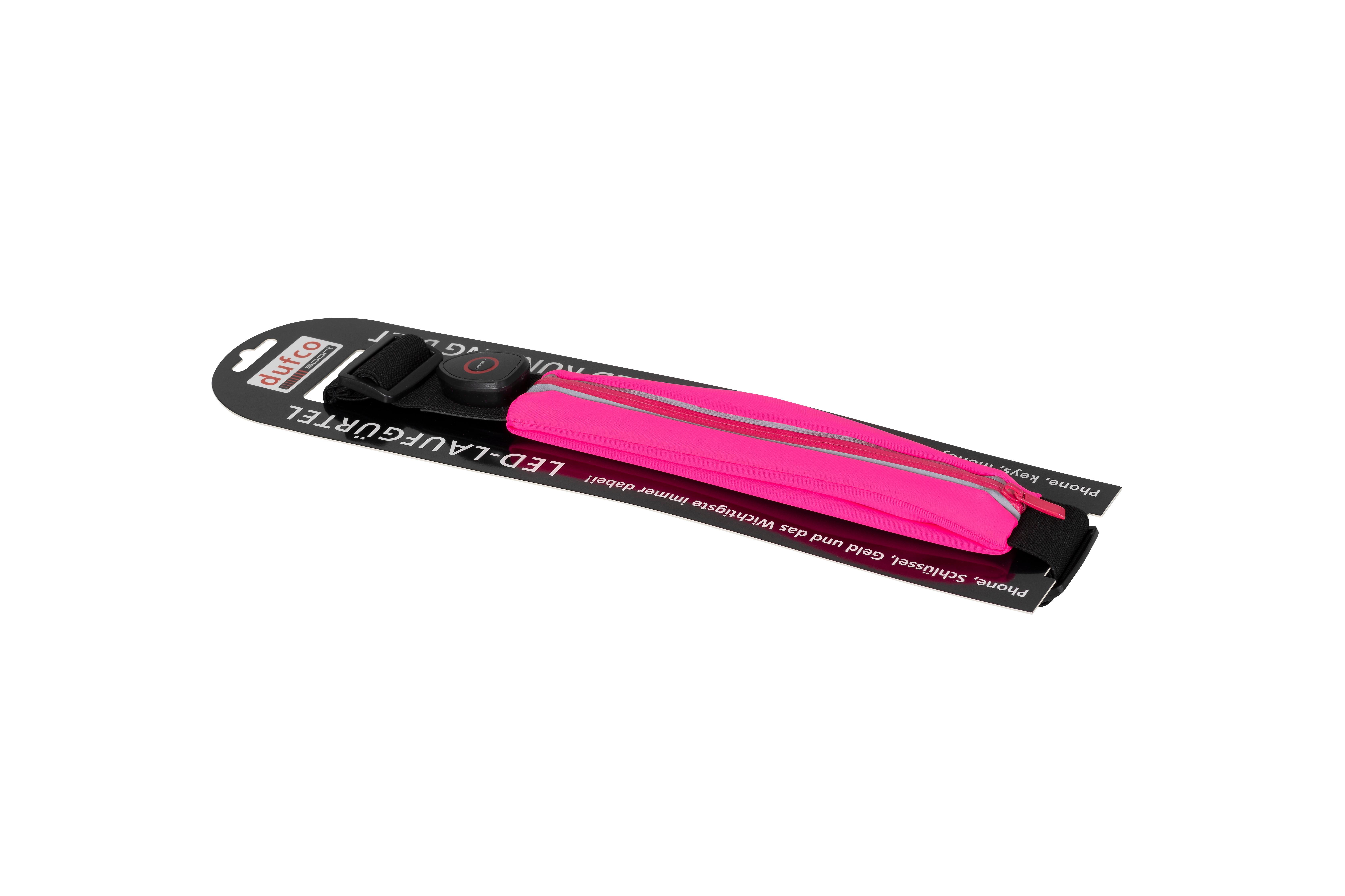 dufco  LED running belt, pink 