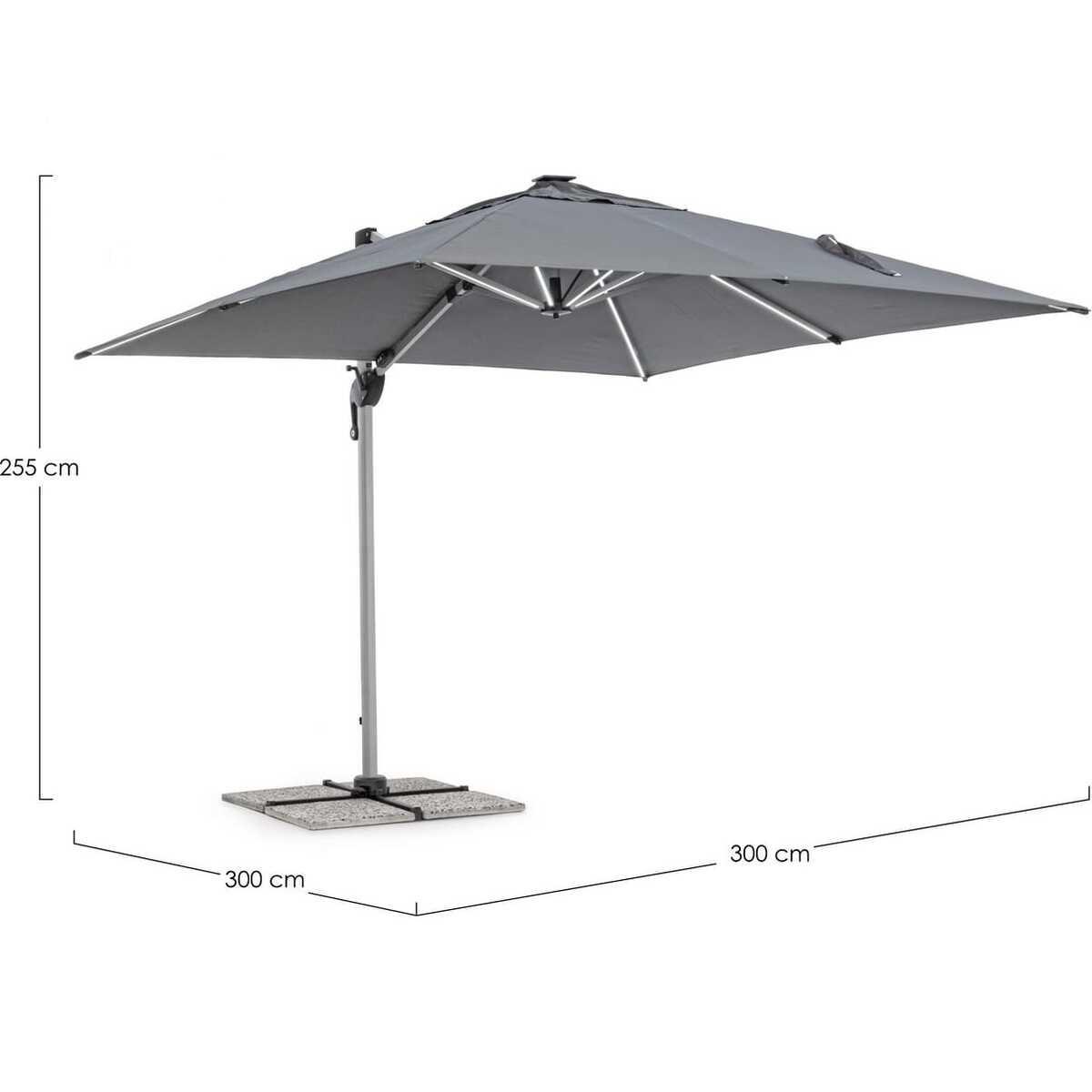 mutoni Parapluie Ines 300x300 anodisé gris foncé  