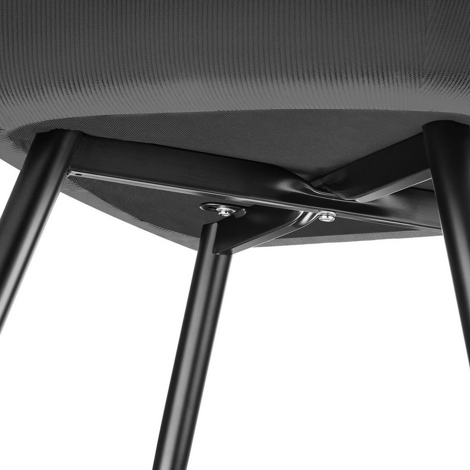 Tectake Chaise de salle à manger MARILYN rembourrée en velours côtelé  