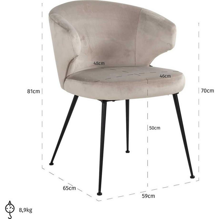 mutoni Esszimmerstuhl Xandra Velvet  