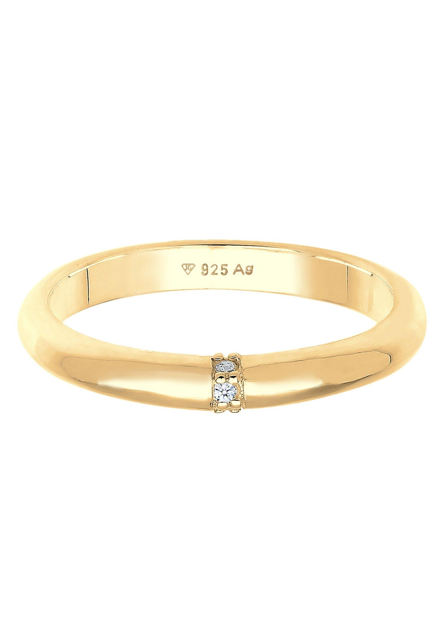 Elli  Ring Diamant  0.045 Ct. Klassik Verlobung 925 Silber 