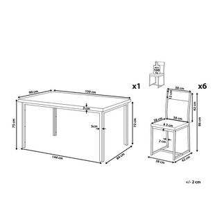 Beliani Esszimmer Set aus MDF-Platte Industriell LAREDO  