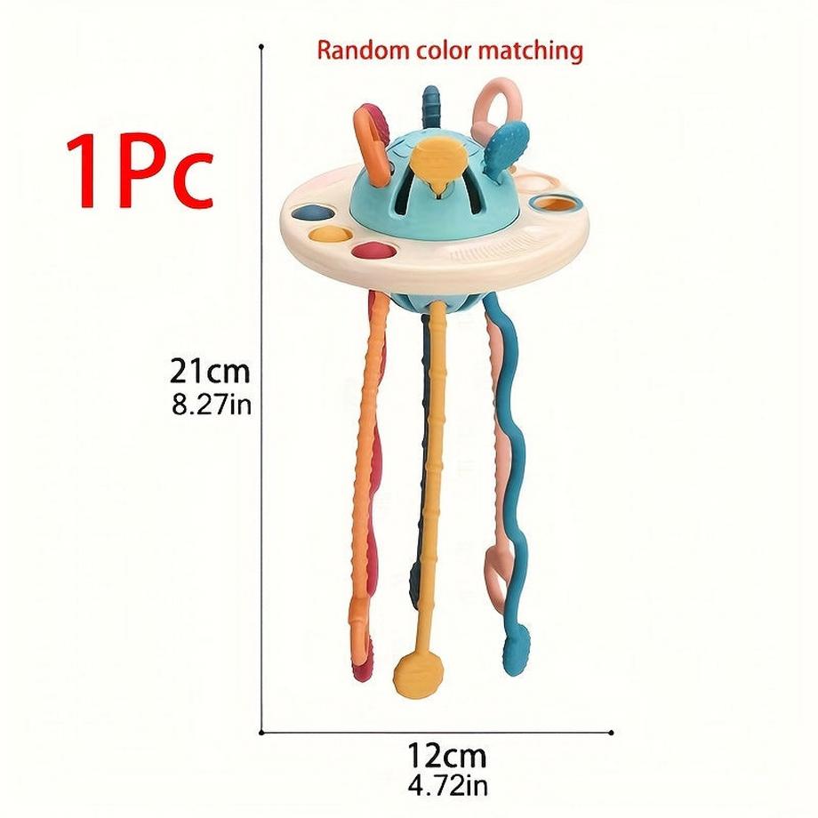 1 pc. Jouets durables pour les tout-petits, avec des rayures colorées, un matériau plastique sûr et durable.