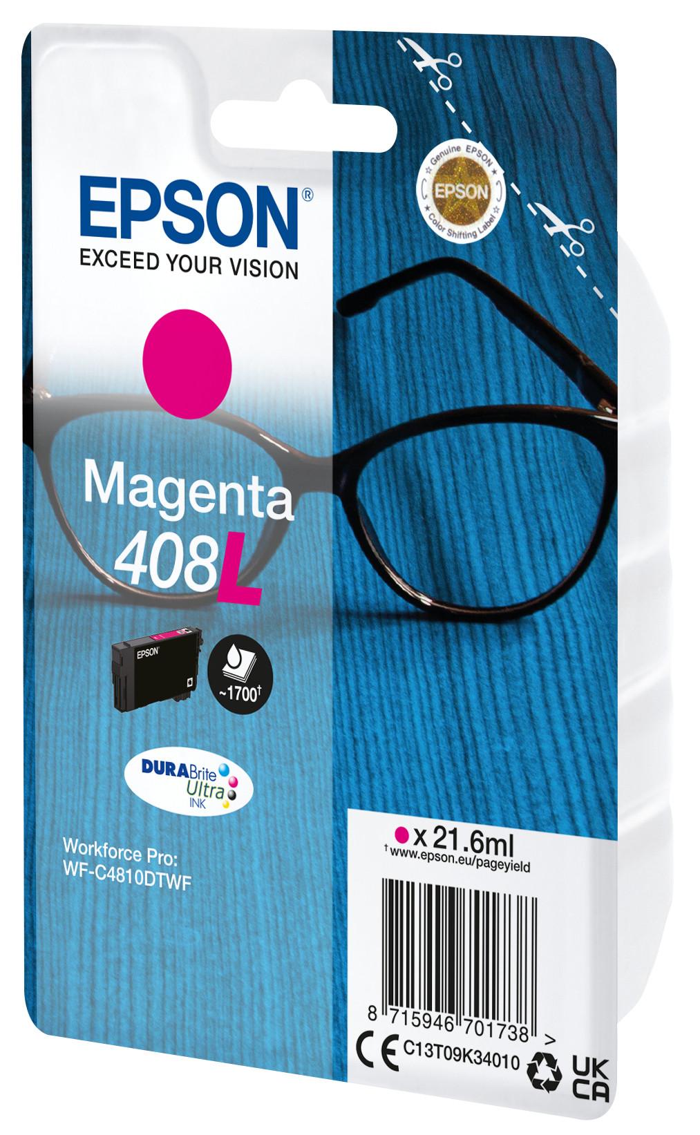 EPSON  Singlepack Magenta 408L DURABrite Ultra Ink 