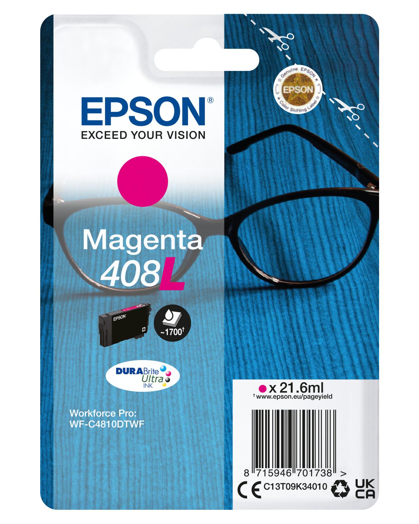 EPSON  Singlepack Magenta 408L DURABrite Ultra Ink 