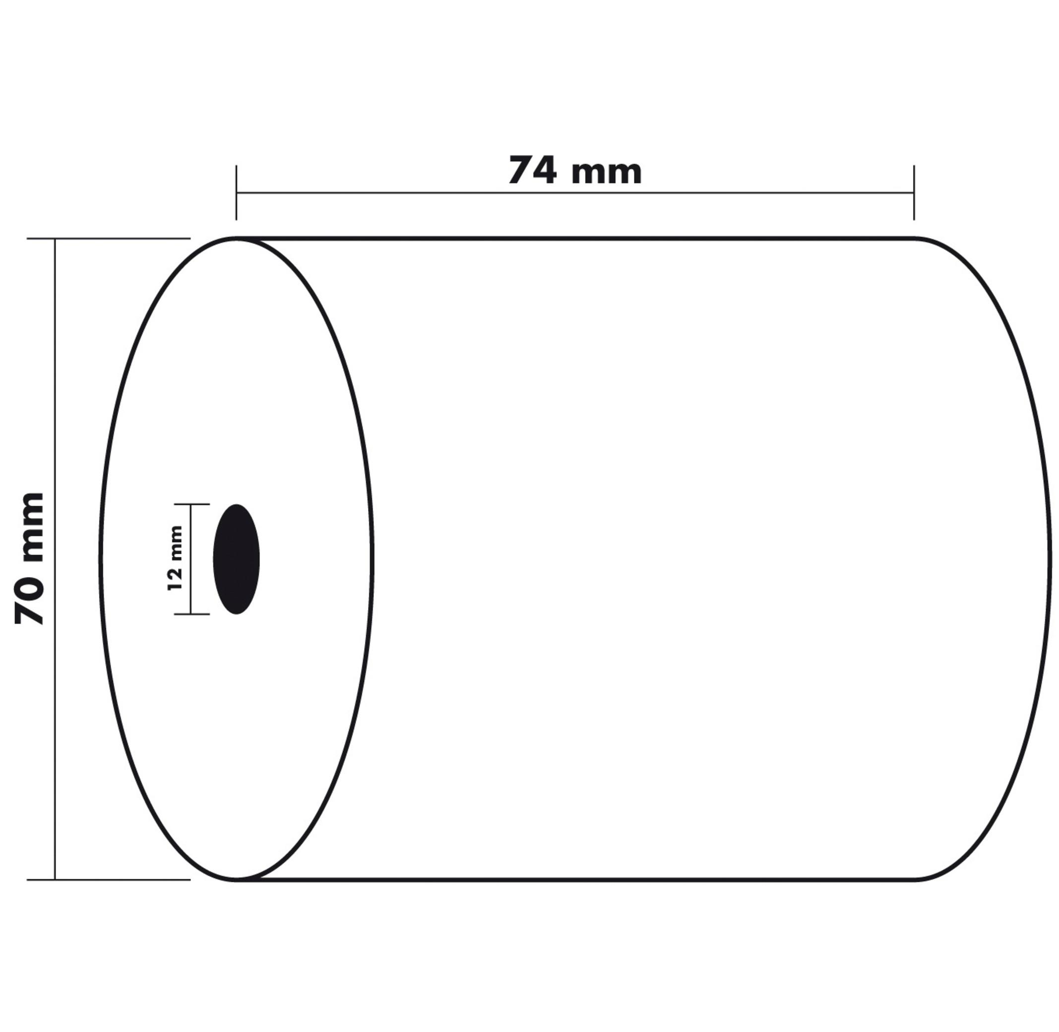 Exacompta Rotoli carta per calcolatrice 74x70 mm - 1 copia offset extra- 60gr - x 50  