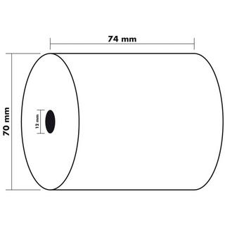 Exacompta Rotoli carta per calcolatrice 74x70 mm - 1 copia offset extra- 60gr - x 50  