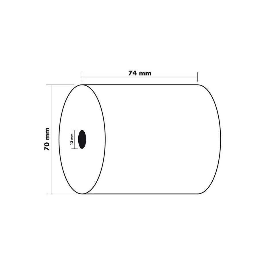 Exacompta Rotoli carta per calcolatrice 74x70 mm - 1 copia offset extra- 60gr - x 50  