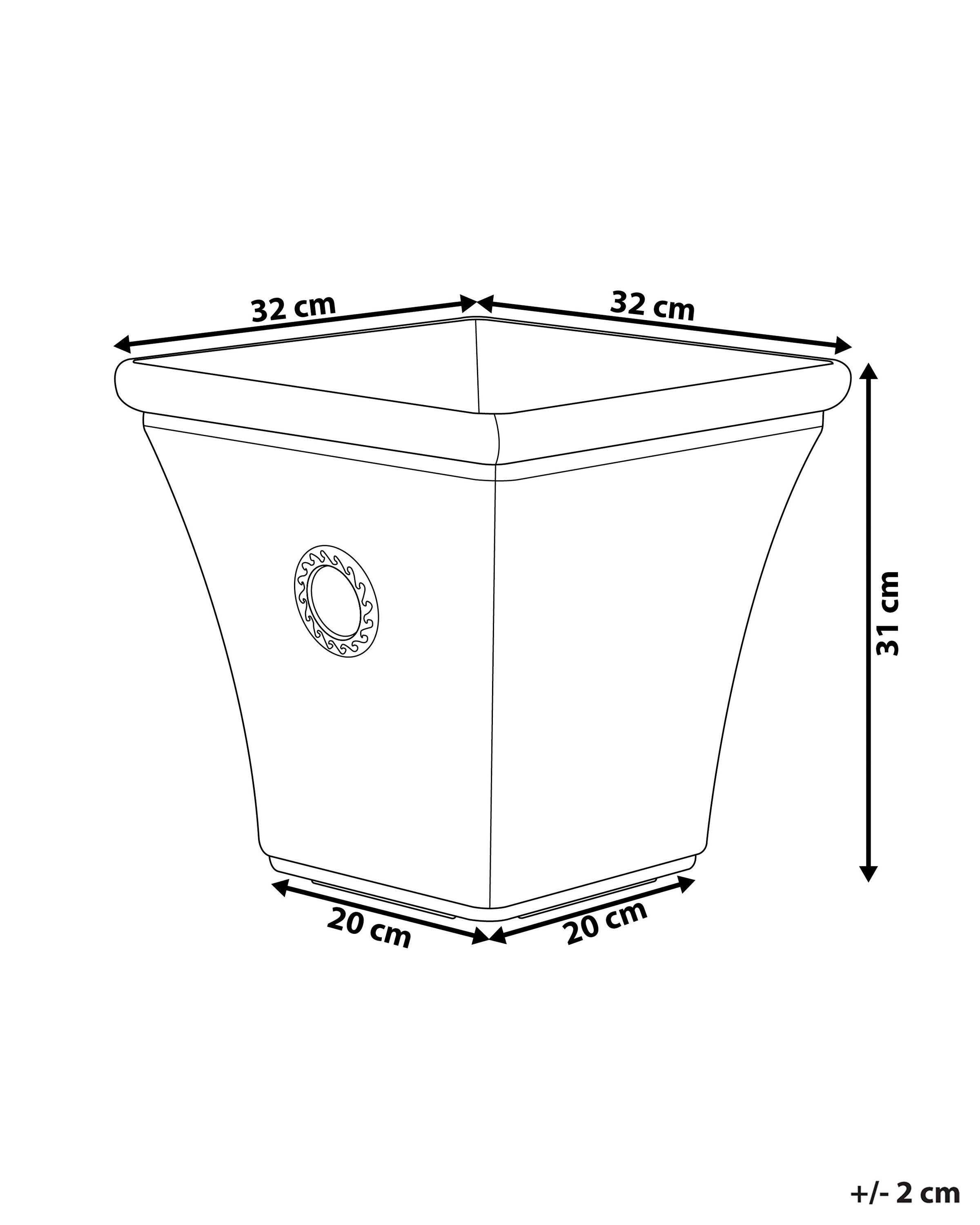 Beliani Vaso per piante piccole en Polvere di Pietre Retrò ELATEIA  