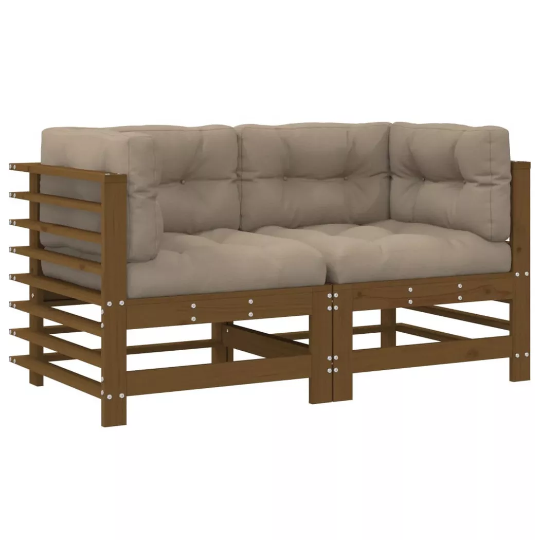 VidaXL - Canapé d'angle bois, One Size, Marron
